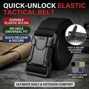 Mens Nylon Belt Quick-Release Buckle Outdoor Training Durable Canvas Belt
