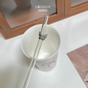 Ống hút thuỷ tinh Bauroom tạo hình dễ thương nhiều mẫu đa dạng ( có sẵn ) ( ảnh thật )