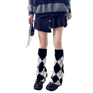 Womens Lolitas Knit Long Socks Star/Heart Leg Warmers Harajuku Japanese Style Booties Socks Winter Warm Ankle Heap Socks