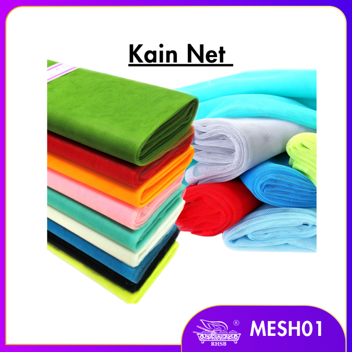 [HARGA BORONG] 30 YARDS KAIN NET KASAR / NET HALUS / NETTING TEXTILE ...