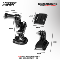 MOKOTO HELMET CAMERA HOLDER 2 IN 1 SET FULL FACE HELMET CHIN ADJUSTABLE MOUNT HOLDER FOR MOTORCYCLE 1PC MKT-9027. 