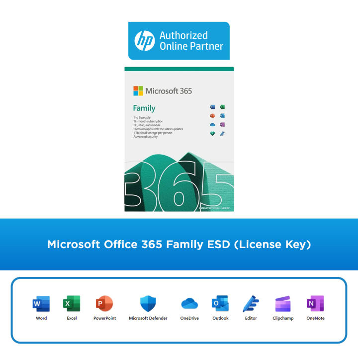Microsoft Office 365 Family - 1 Year 6 Users | Lazada