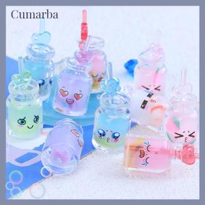 [Cumarba] ถ้วยน้ำผลไม้เรซินเรืองแสงขนาดเล็ก2ชิ้นเครื่องดื่มจิ๋วสำหรับตกแต่งสวนบ้านตุ๊กตาเรืองแสงในที่มืด