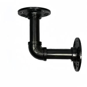 Multifungsi Bracket Rak Vintage Retro 8x15cm Besi Industrial dengan Flange Siku untuk Rak Pipa Besi