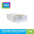 Home Gallery Stackable Drawer Single Multipurpose Organizer Storage Box Desktop Office Wardrobe | L41 x W31.5 x H16.5 cm. 
