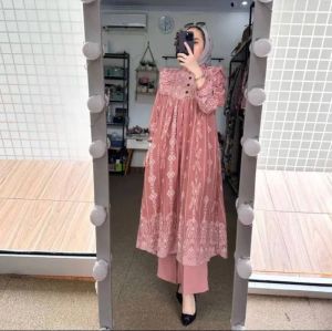SETELAN MIDI KATUN DESTINA BUSUI / ONE SET MIDI ETNIK / SETELAN ETNIK BUNGA LONG