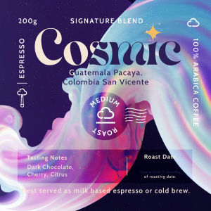 Cumulo Coffee - Signature - Cosmic Blend (Specialty Coffee Roasters) Espresso / Cold Brew / Aeropress / Latte  / Cappuccino - Dark Chocolate Cherry Citrus