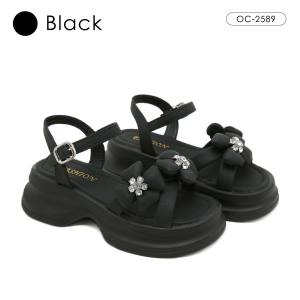OCTAVIA Sepatu Sandal Slingback Wedges Wanita Flower Series #OC-2589