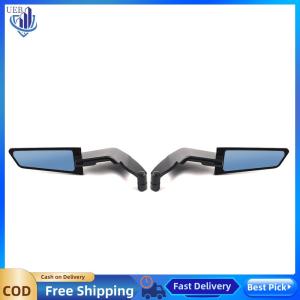 [Ueb Wholesale Center]2Pcs Motorcycle Mirrors Universal 10mm 8mm Stealth Mirrors Motorcycle Rearview Mirror Motorcycle Wind Wing Side Mirror