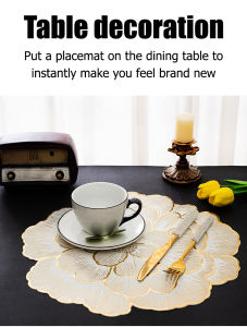Placemats Aesthetics Placemat 38cm Size Artistic Reuse Abrasion Resistance Hot Stamping Elegance