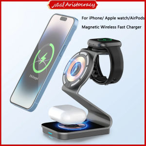 Magnetic Wireless Charger 3 in 1 Charging Station 15W Fast Charging Stand for iPhone 15 Pro Max 12/13/14/Apple Watch/AirPods Pro