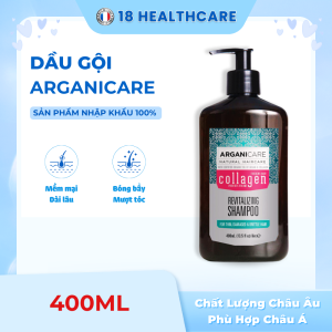 Dầu gội Collagen Arganicare Chăm Sóc Tóc Mềm Mượt Phục Hồi Tóc Hư Tổn 400ml