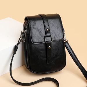 Tas Selempang Wanita Mini Praktis Fashion Sling Bag Pocket Handphone Kasual Bahan Kulit PU COD T238