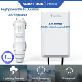 Wavlink Wireless 2.4GHz 300Mbps Long Range Outdoor AP/Repeater CPE Kit for PtP and PtMP Transmission | Point to Point WiFi Bridge | 2*2 MIMO 11dBi Antenna, 1.5km | Passive PoE Powered | Extend WiFi Network | Weatherproof Enclosure. 