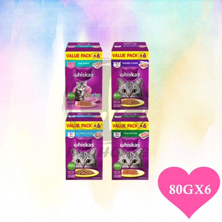 Whiskas Pouch 80G Wet Cat Food Buy Free Promo Pack 5+1 Limited