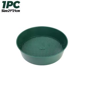 2Pcs Plastic Garden Sieve Home Garden Tool Fine Mesh Soil Sieve Mining Sand Sifter Potting Sieve for Plant Soil Stone Sifting