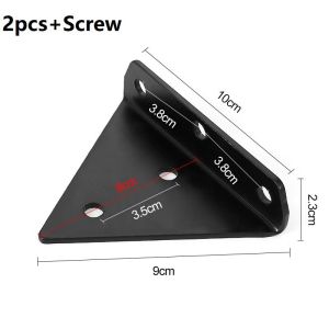 2pcs Siku Rak Dinding Besi Braket Ambalan 100x90mm Bracket Siku Dinding Bracket Ambalan Kayu