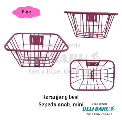 Deli baru Keranjang besi hollow tebal sepeda anak mini