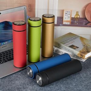 Termos Air Panas Led Dispaly Suhu Kapasitas 500ML Penutup Karet