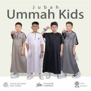 Khoirummah Kids Jubah Gamis Anak Laki laki | Baju Muslim Anak Laki Laki | Gamis anak Laki laki Premium Saifuddin