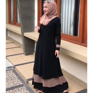 Dress Dewasa Ziva Dress Size S M L XL Gamis hitam Dewasa Terbaru 2023