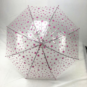 Folding Umbrella Long Handle Transparent Umbrella Folding commuting travel outdoor work school and changing weather Daily Carry Rain and Sun Protection Compact Outdoor Weather Accessory