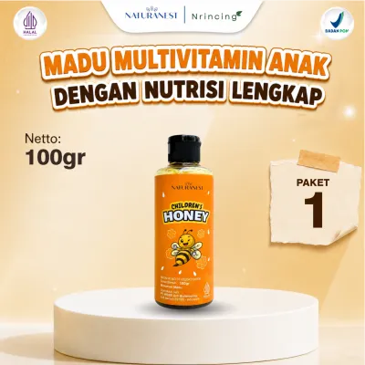 Naturanest - Madu Multivitamin 100gr Tinggi Zinc & DHA Bantu Tumbuh Kembang Anak [Travel Size]