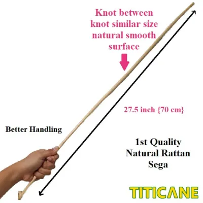 TITICANE [ 10 Pcs ] Natural Sega Stick 1st Quality [ 70 Cm ] [ Rattan / Rotan ] [ Kanak-Kanak ]