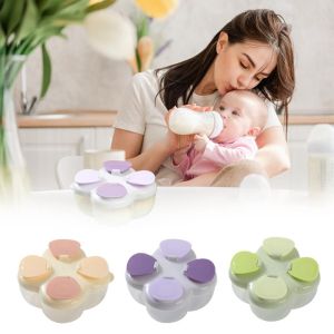 NEMOPH Leak Resistant Baby Formula Dispenser Partitioned 720ml Powder Dispenser Box 4 Compartments Baby Food Container Baby Feeding