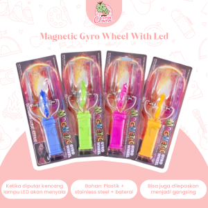 MAGNETIC GYRO WHEEL WITH LED By Clover Lynn Store Mainan Gangsing Lampu Hadiah Ulang Tahun Kado Anak Laki Laki dan Perempuan