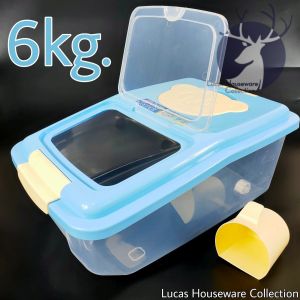 RICE KEEPER RICE BOX (6KG 10KG & 15KG CAPACITY) CLEAR PLASTIC RICE STORAGE /RICE BIN / RICE BOX WITH RICE CUP RICE BOX UNIPLUS
