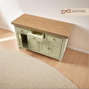 DAITING 1 cái tủ nhà búp bê quy mô 1 12 phòng khách thu nhỏ Nhà búp bê Bạch Dương Tủ lưu trữ mô phỏng Phụ kiện tự làm