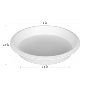 กระถาง กระถางต้นไม้ กระถางพลาสติก เบอร์ 6 นิ้ว สีขาว 50 ใบ ชิ้น อัน