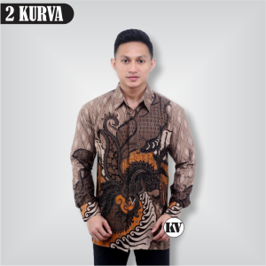 Kemeja batik pria lengan panjang modern motif mewah khas pekalongan terbaru 2023