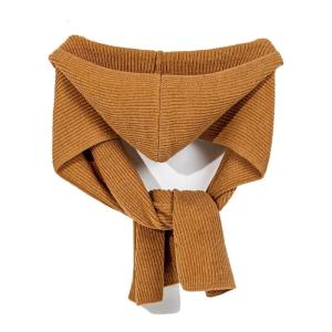 Trendy Hooded Scarf Hat Knitted Shawl Warm Comfortable Shoulder Wrap for Various Occasion Women Fashion Scarf Daily Wear