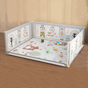 เสื่อคลานในร่มสำหรับเด็ก รั้วป้องกัน รั้วเกมยกแนวตั้ง รั้วความปลอดภัยในร่มในบ้าน150cmx180cm /180cmx200cm 5 ฟุต/ 6 ฟุต