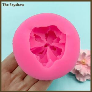 [The Fayshow] 1Pc Beautiful Flower Mould DIY Plaster Resin Art Soft Silicone Fondant Chocolate Mold Soap Cake Decoration Baking Tool