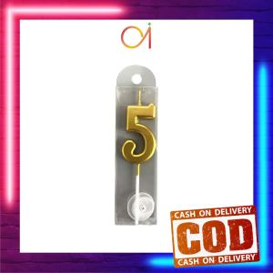 AI-C1139 Lilin Ulang Tahun Emas Lilin Angka Metalik Number Candle Birthday Cake / Lilin Angka Gold