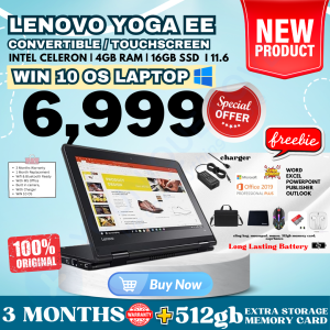 ORIGINAL!!!  LENOVO YOGAChromebook LAPTOP upgraded to WIN 10 I 3 MONTHS WARRANTY REFURBISHED