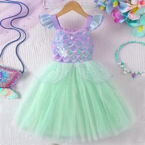 Girls Princess Tulle Dress Christmas Halloween Sequined Vestidos Kids Puffy Ballet Dance Gown Baby Sleeveless Tutu Skirt2026