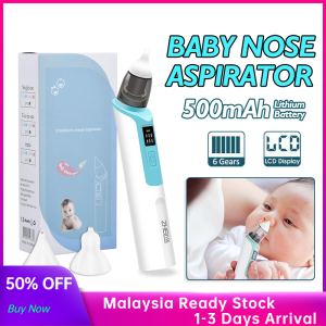 Baby USB Electric Nasal Aspirator Nose Suction Device 6 Gear Lcd Display Strong Suction Baby Nasal Mucus Suction Safety Nose Cleaner Nose Cleaning Tool Baby Nose Care Penyedut Sedut Hingus Bayi