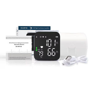 Automatic Talking Wrist Blood Pressure Cuff Digital Full Screen LED Display Bp Machine Voice Broadcast Health Care for Home Use