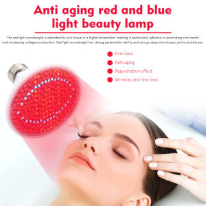 200 LEDs Red Blue Light Beauty Lamp Remove Acne Freckle Anti-aging Whitening Skin Rejuvenation Far infrared Heat Physiotherapy Lamp With Clip Muscle Pain Relief for Whole Body