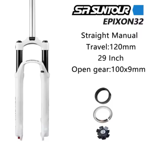 SUNTOUR EPIXON Original Shock Absorbing Front Fork Mountain Bicycle Fork 26 Inch 27.5 Inch 29 Inch Oil And Gas Fork (Air Resilience/Oil Damping) MTB Bike Front Fork