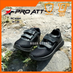 NOAH - Sepatu Sekolah PRO ATT PC 950V 31-38 /Sepatu Perekat /Sepatu Sekolah Hitam /Sepatu Sneakers Anak /Sepatu Keren /Sepatu Olahraga