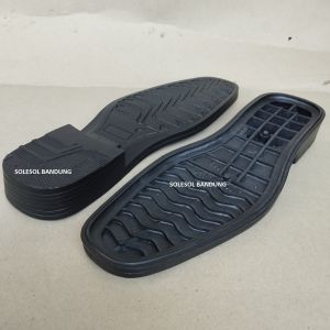 Sol Sepatu Outsole Pantofel PDH Alas Bawah Sepatu Kerja Bahan  TPR  Laser Warna Hitam Size 38  -  45