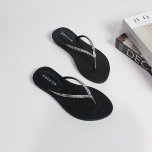 Sandal Flat Wanita Dewasa Jepit Double Mutiara Kekinian