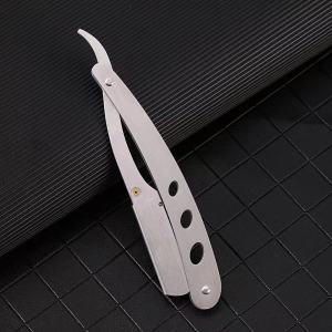 Manual Razor Stainless Steel Straight Edge Professional Barber Razor Premium Half Blades Labaha Give 10 Blades