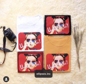ELLIPSES.INC Tumblr Tee / T-Shirt / Kaos Wanita & Pria Lengan Pendek UM OH AH YEAH