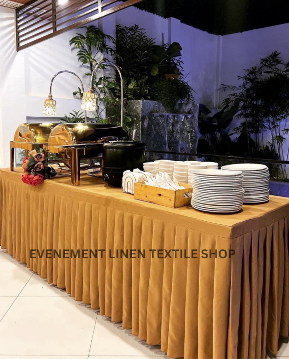 Tablecloth & Table Skirt Covers Pleated Buffet Table Katrina US For ...
